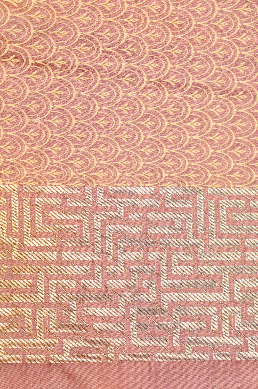 Banarasi Light Peach Blended Mashru Silk Saree