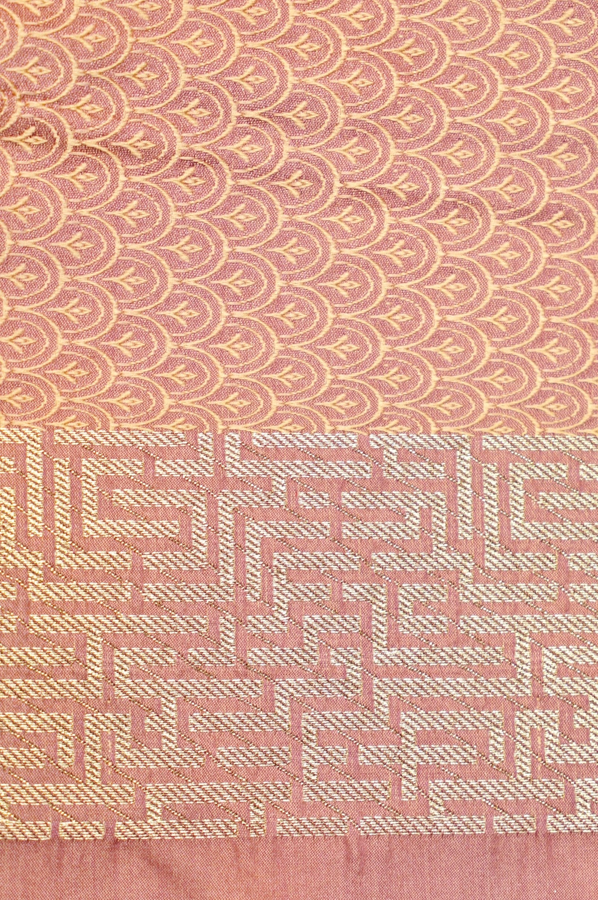 Banarasi Light Peach Blended Mashru Silk Saree