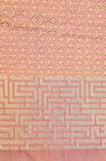 Banarasi Light Peach Blended Mashru Silk Saree