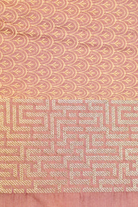 Banarasi Light Peach Blended Mashru Silk Saree
