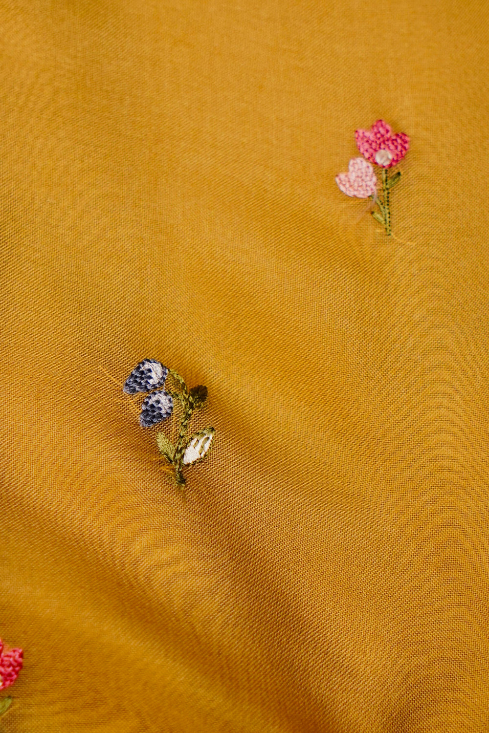 Designer Mustard Organza Suit