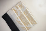 Pearl White Floral Moonga Silk Handwoven Banarasi Saree