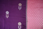 Mulberry Purple Sona Roopa Moonga Silk Handwoven Banarasi Saree