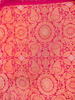 Handwoven Ink Violet Banarasi Katan Silk Saree