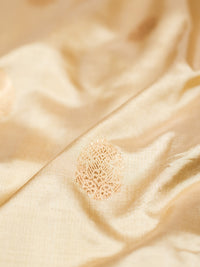 Handwoven Cream Banarasi Katan Silk Saree