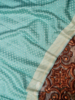 Handwoven Powder Blue Banaras Crepe Silk Saree