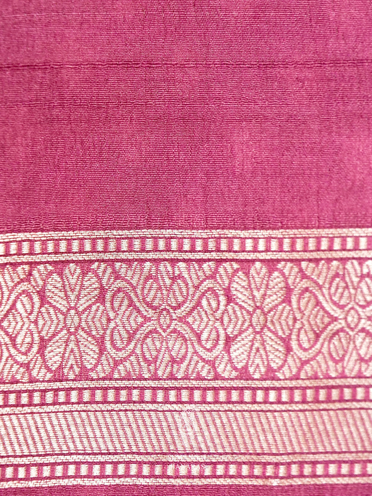 Handwoven Mulberry Pink Banaras Crepe Silk Saree