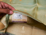 Handwoven Soft Green  Tissue Silk Saree