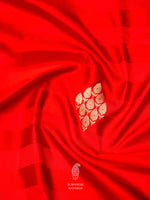 Handwoven Crimson Red Katan Silk Saree