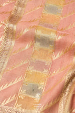 Handwoven Banarsi Rouge Pink Georgette Khaddi Silk Saree