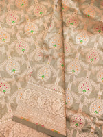 Handwoven Light Green Banarasi Katan Silk Saree