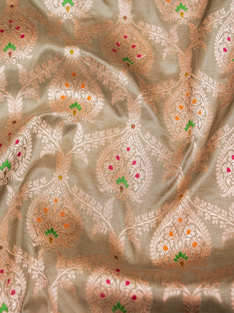 Handwoven Light Green Banarasi Katan Silk Saree