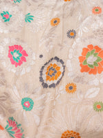 Handwoven Off White Banarasi Georgette Silk Saree