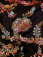 Handwoven Black Banarasi Khaddi Georgette Saree