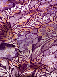 Handwoven Purple Banarasi Khaddi Georgette Saree
