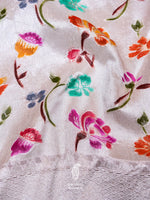 Handwoven Silver Banarasi Khaddi Tissue Silk Saree