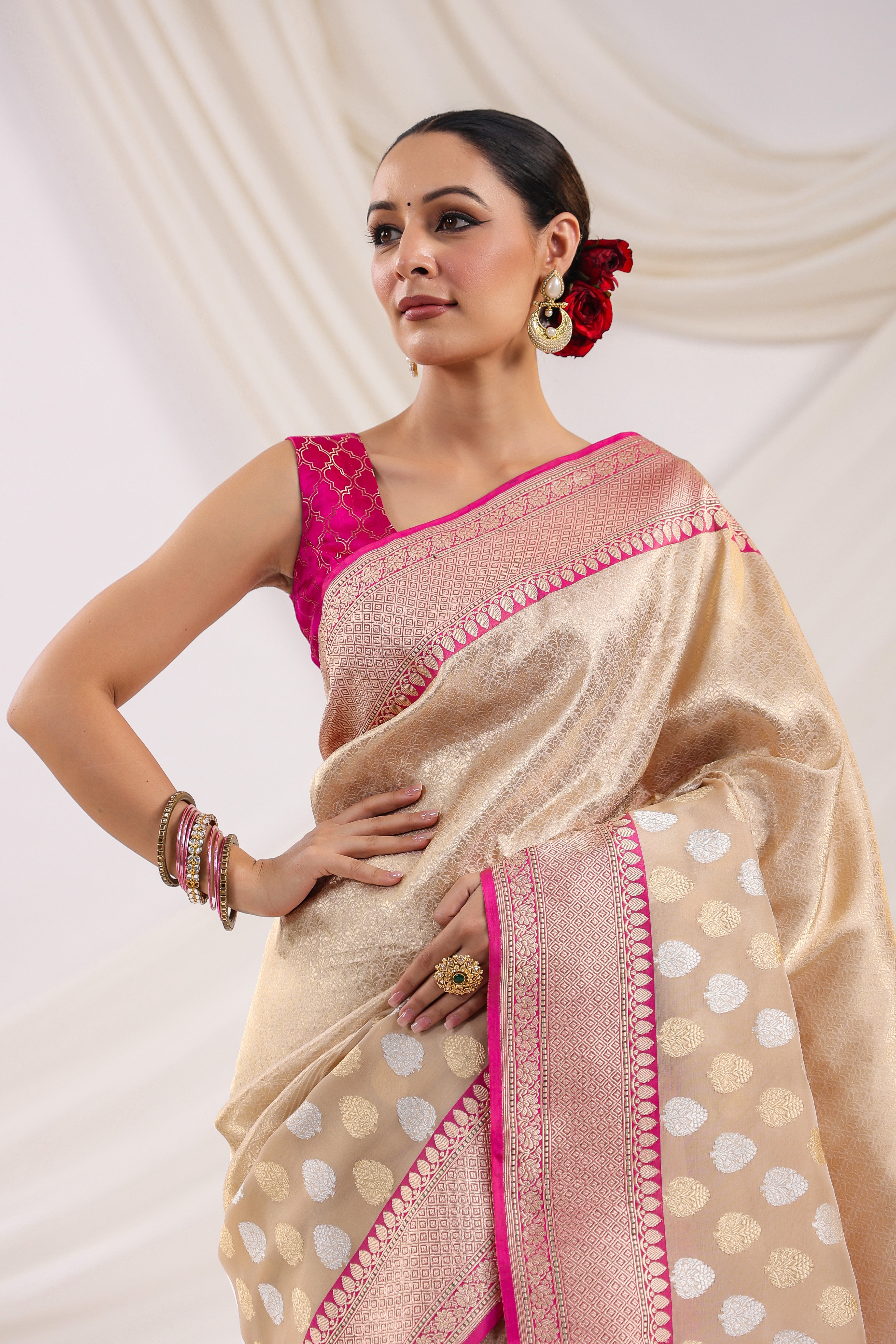 Yellow Banarasi Tissue Silk Saree – Deeva - The Online Saree Store