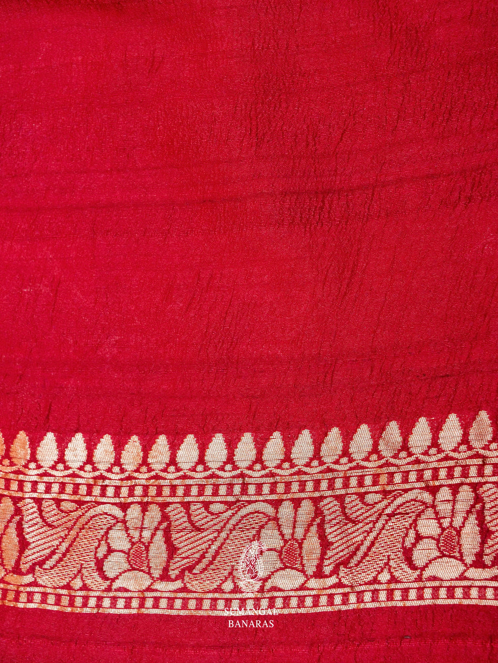 Handwoven Banarasi Maroon Khaddi Georgette Saree