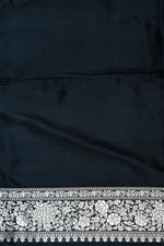 Handwoven Black Banarasi Katan Silk Saree