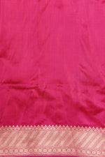 Handwoven Rani Pink Meenakari Banarasi Katan Silk Saree