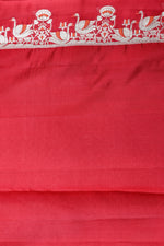 Handwoven Red Banarasi Soft Silk Saree