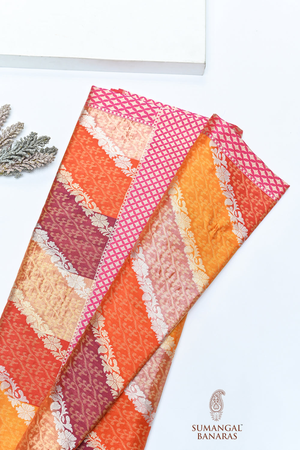 Handwoven Rangkat Banarasi Katan Silk Saree