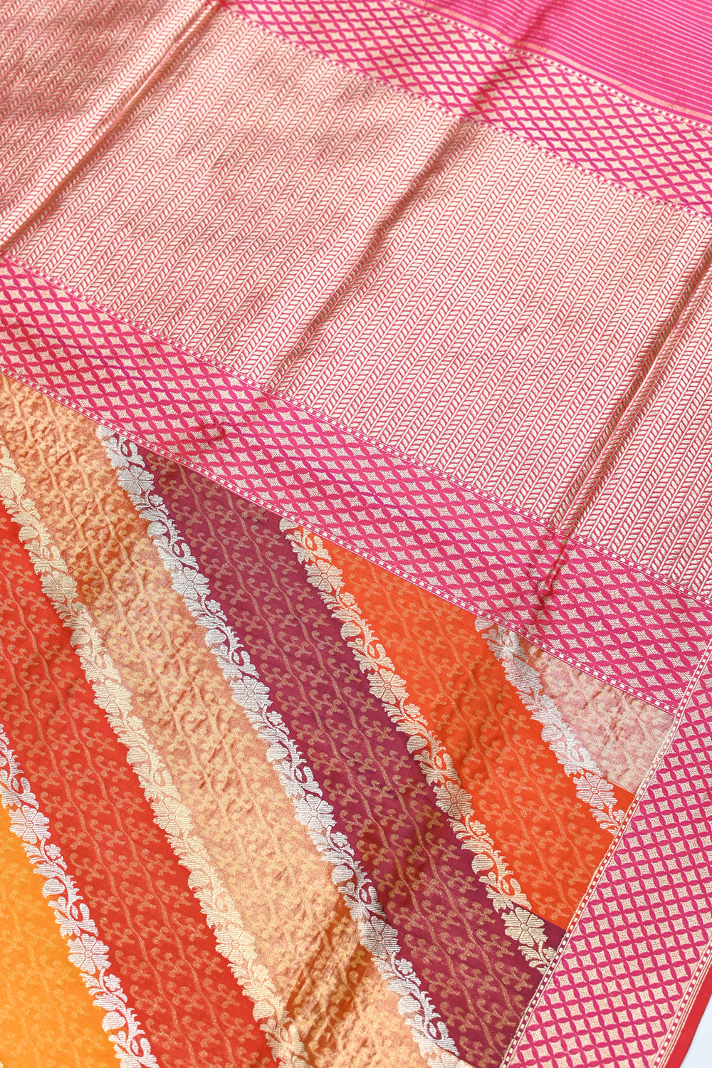 Handwoven Rangkat Banarasi Katan Silk Saree