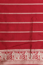 Handwoven Mauve Motif Banarasi Katan Silk Saree