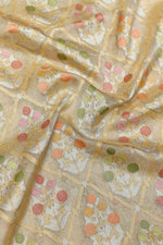 Handwoven Gold Meenakari Banarasi Tissue Silk Saree