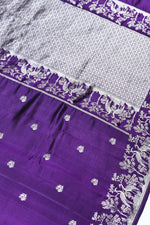 Violet Booti Katan Silk Banarasi Saree