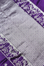 Violet Booti Katan Silk Banarasi Saree