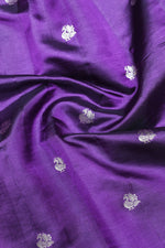 Violet Booti Katan Silk Banarasi Saree