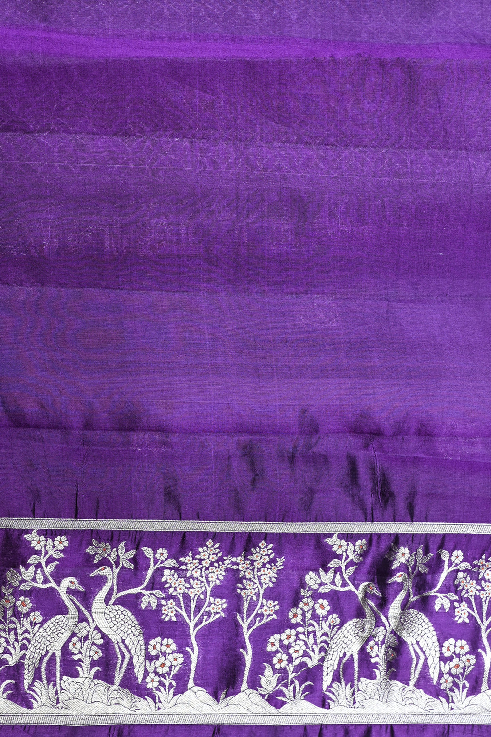 Violet Booti Katan Silk Banarasi Saree