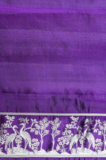 Violet Booti Katan Silk Banarasi Saree