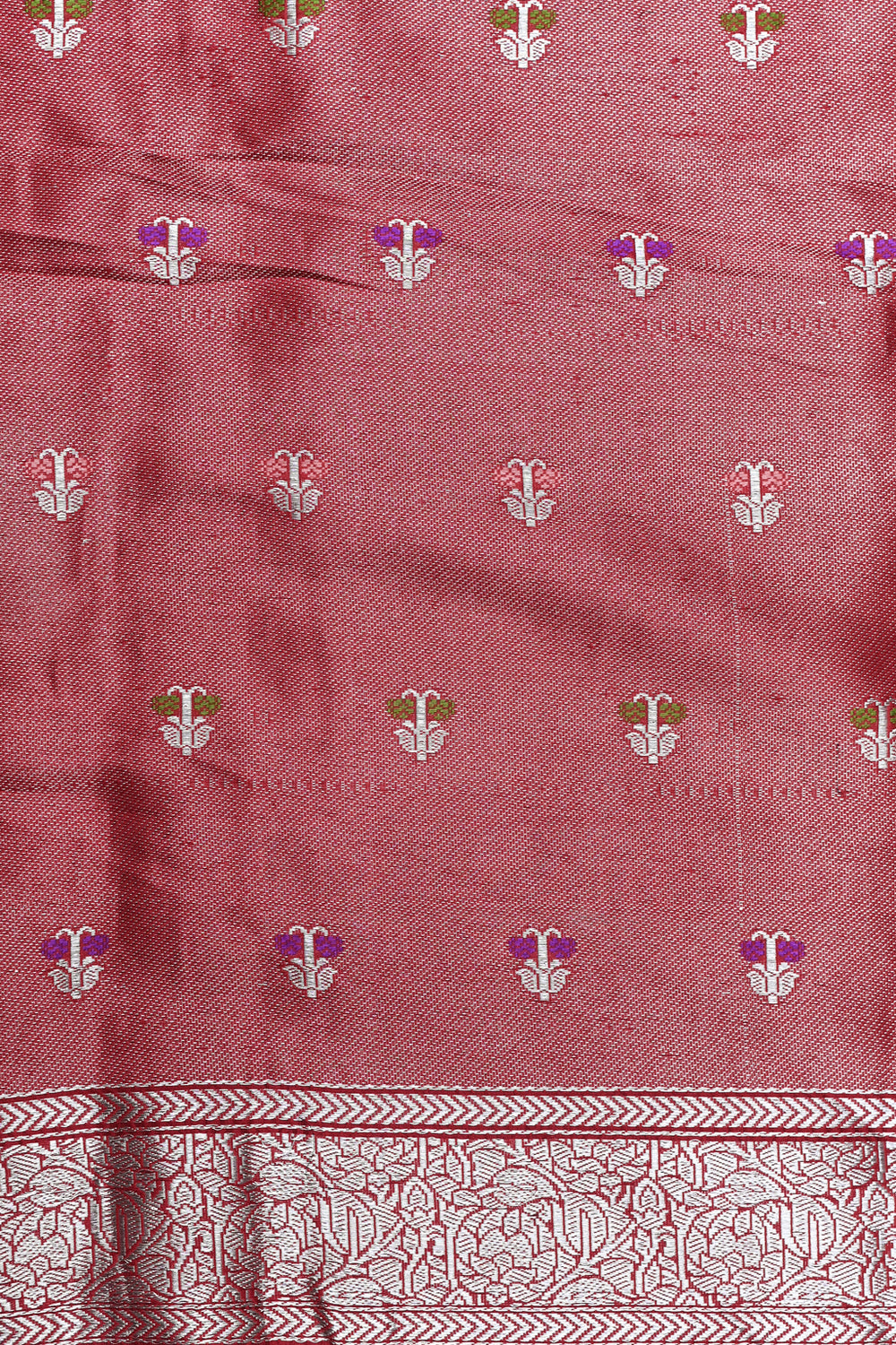 Handwoven Black Banarasi Kora Katan Silk Saree