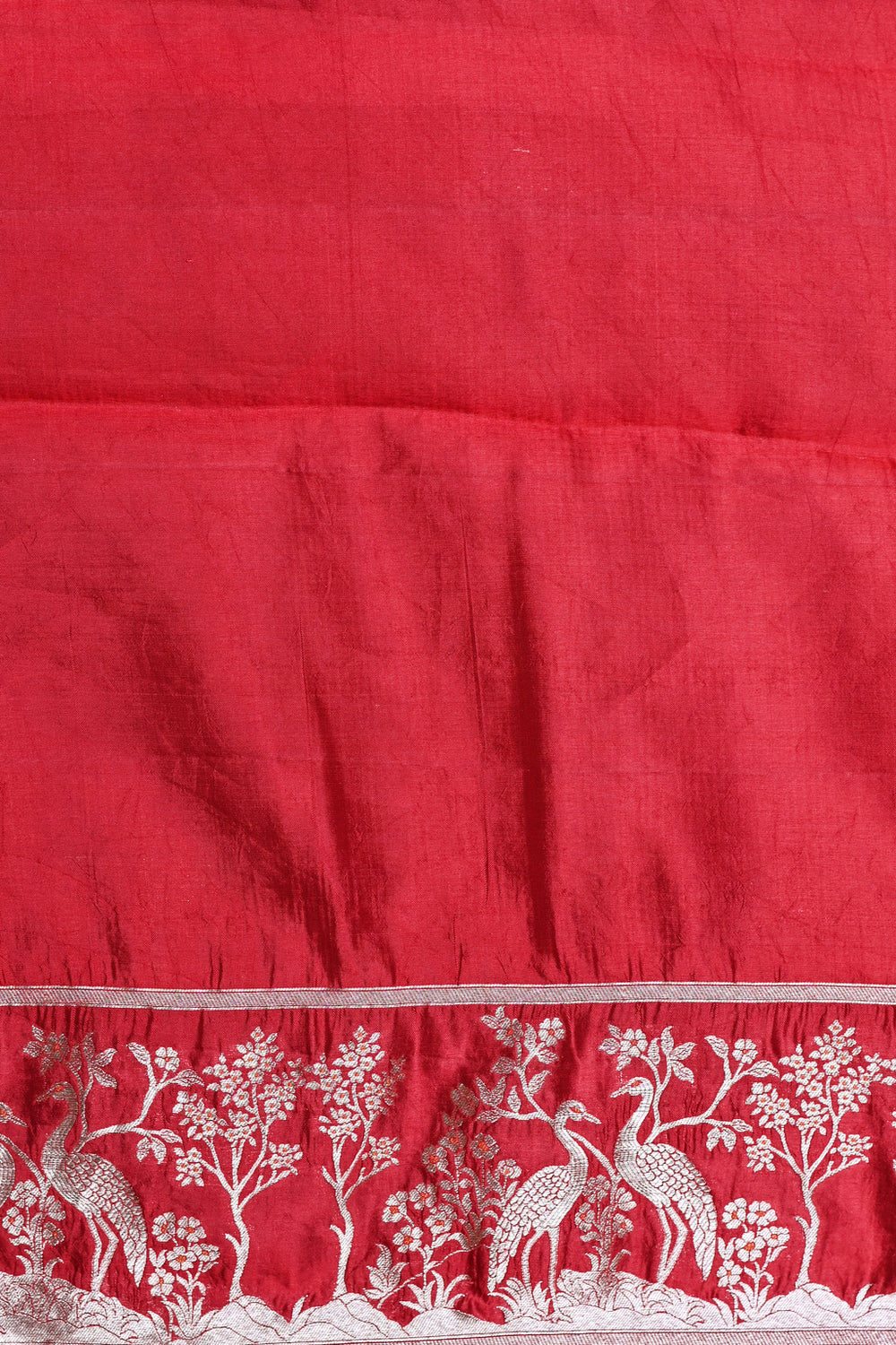 Handwoven Red Motif Banarasi Soft Silk Saree