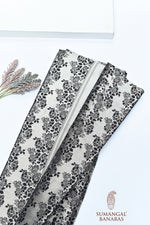 Handwoven Black Banarasi Katan Silk Saree