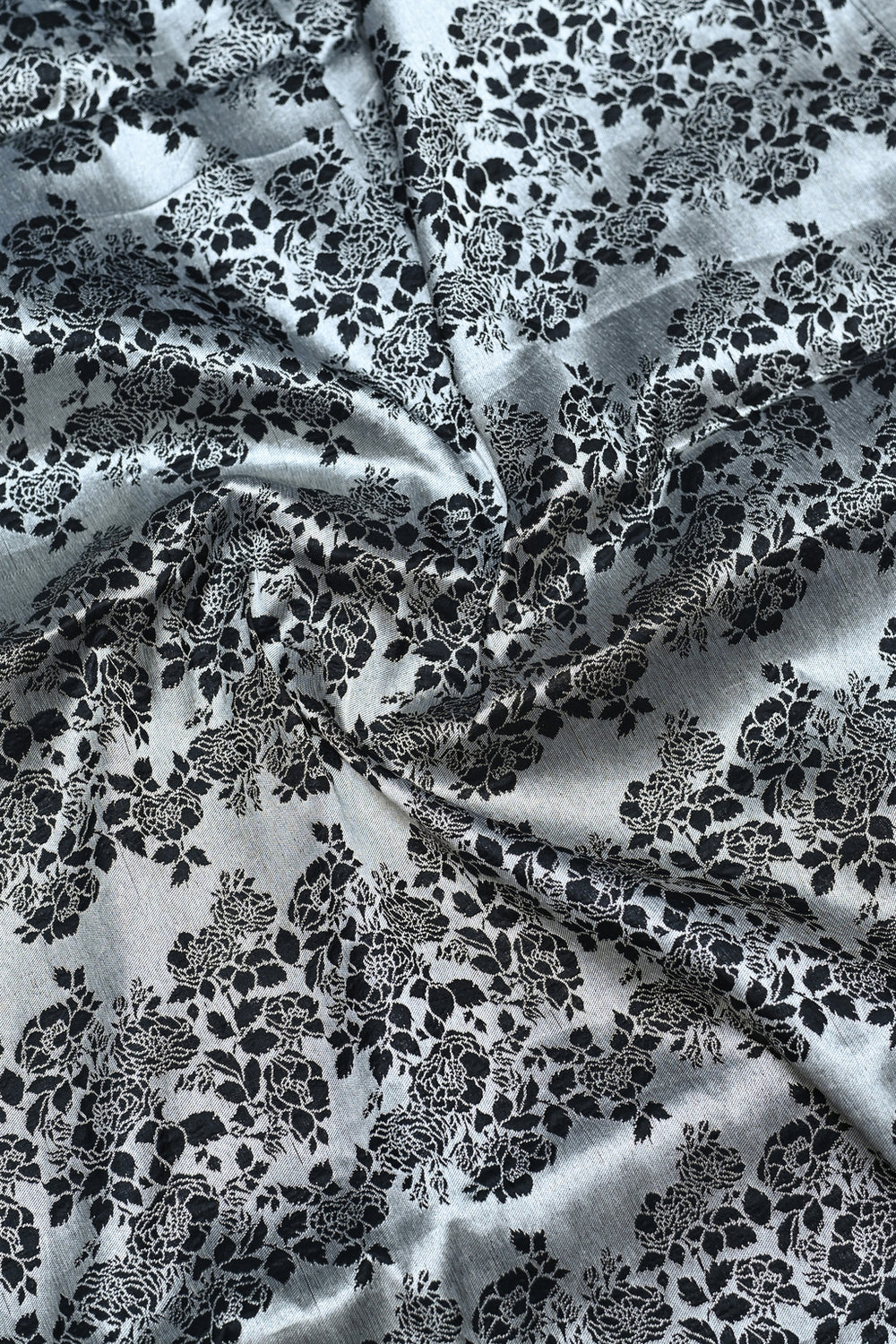 Handwoven Black Banarasi Katan Silk Saree