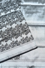 Handwoven Black Banarasi Katan Silk Saree