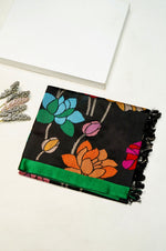 Handwoven Black Meenakari Banarasi Soft Silk Saree