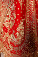 Designer Red Raw Silk Bridal Lehenga
