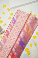 Handwoven Rangkat Kadhwa Banarasi Katan Silk Saree