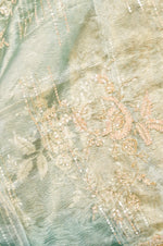 Designer Pista Green Crush Tissue Suit