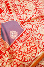Handwoven Rangkat Kadhwa Banarasi Katan Silk Saree