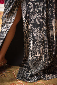 Designer Black Chiffon Cocktail Saree