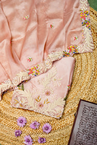 Designer Baby Pink Organza Suit