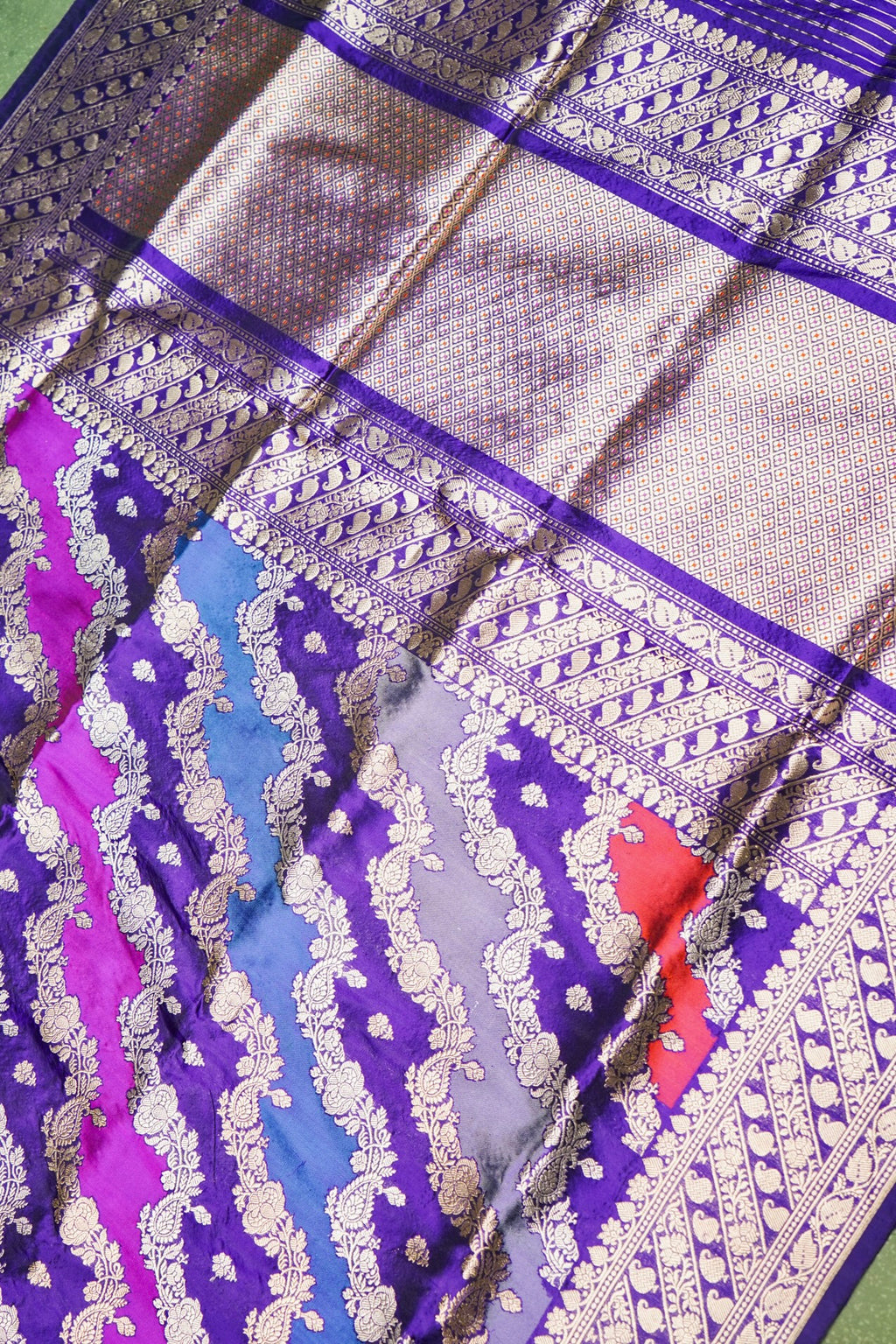 Handwoven Rangkat Kadhwa Banarasi Katan Silk Saree