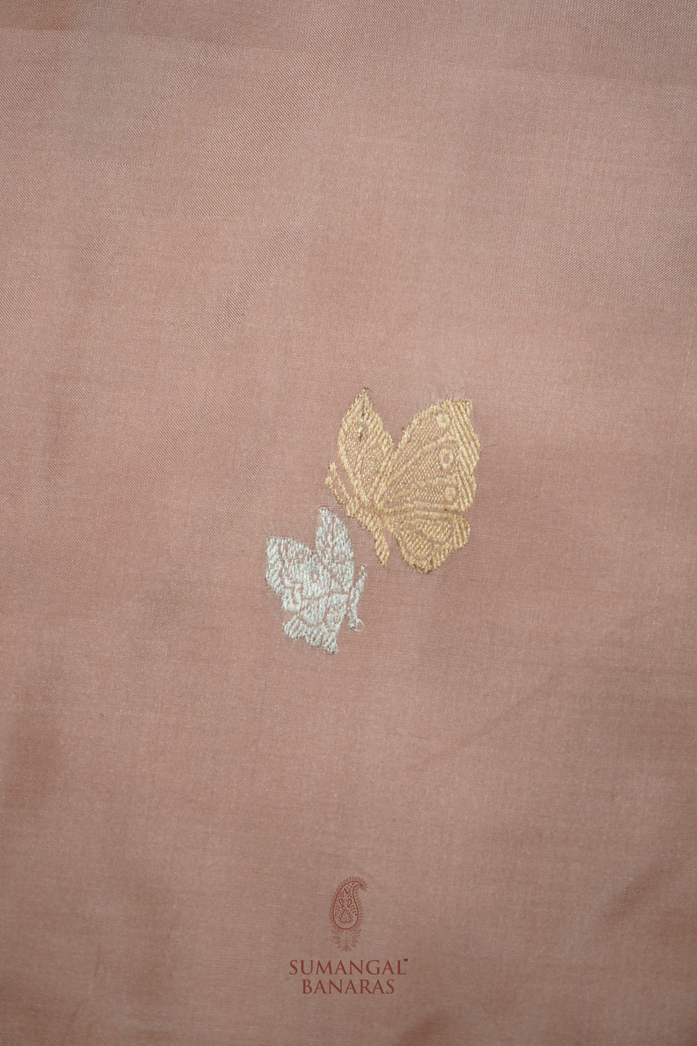 Handwoven Peach Banarasi Katan Silk Saree