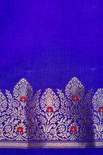 Handwoven Purple Banarasi Katan Soft Silk Saree