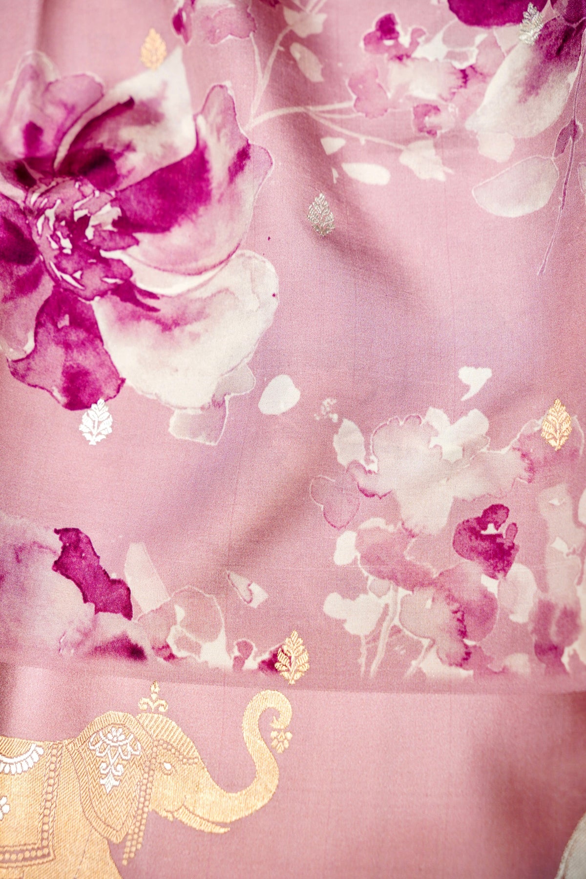 Handwoven Onion Pink Banarasi Katan Silk Saree